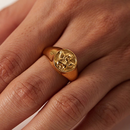 Angel Self Love Signet Ring