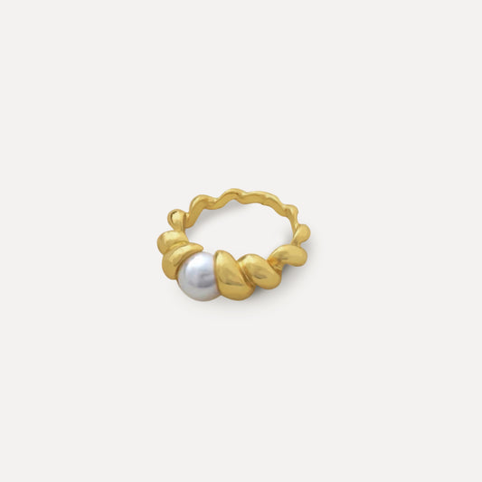 Twist Pearl Fidget Ring | Dome anxiety Ring