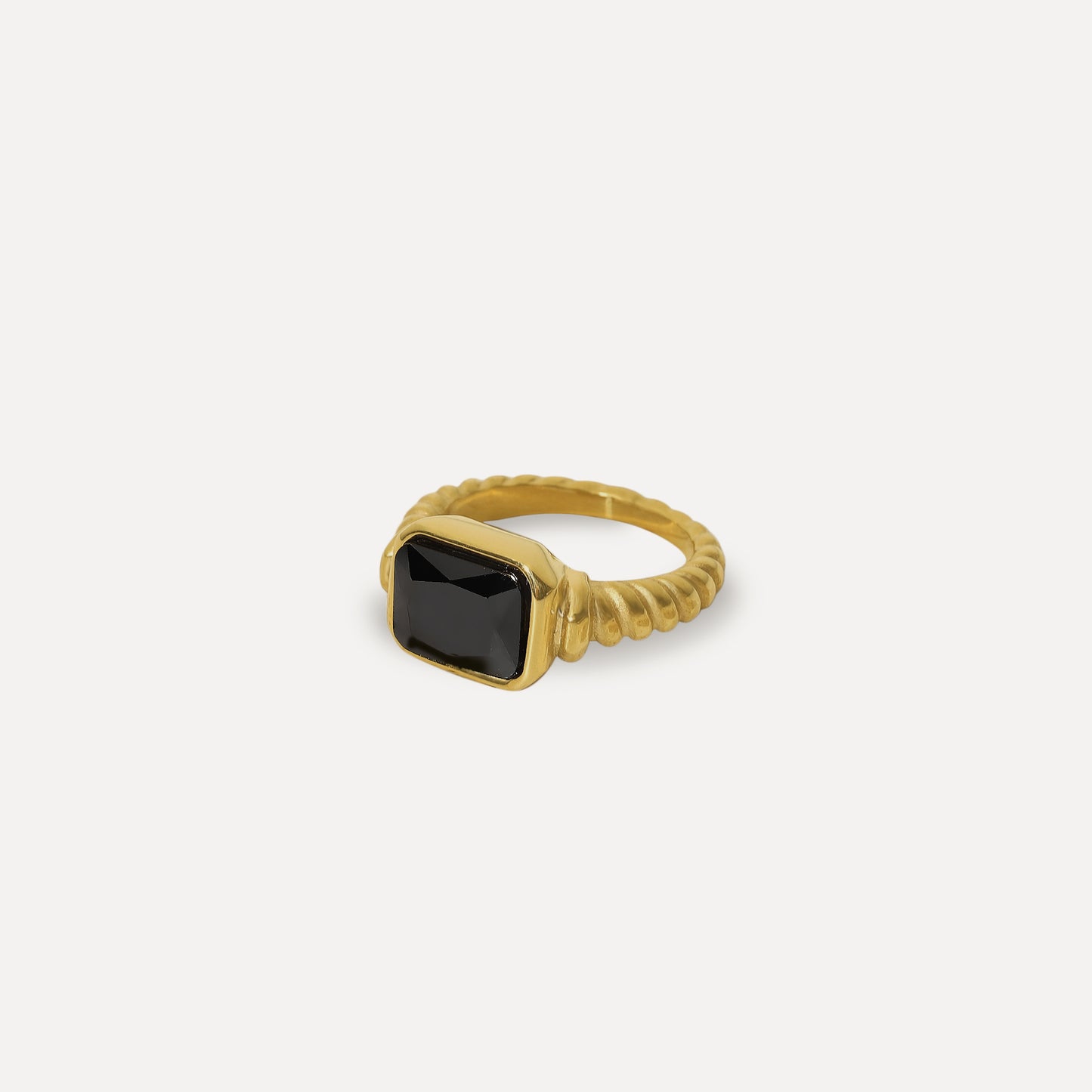 Genuine Black Onyx Signet Ring