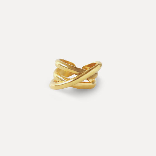 Chunky Gold Twist Ring