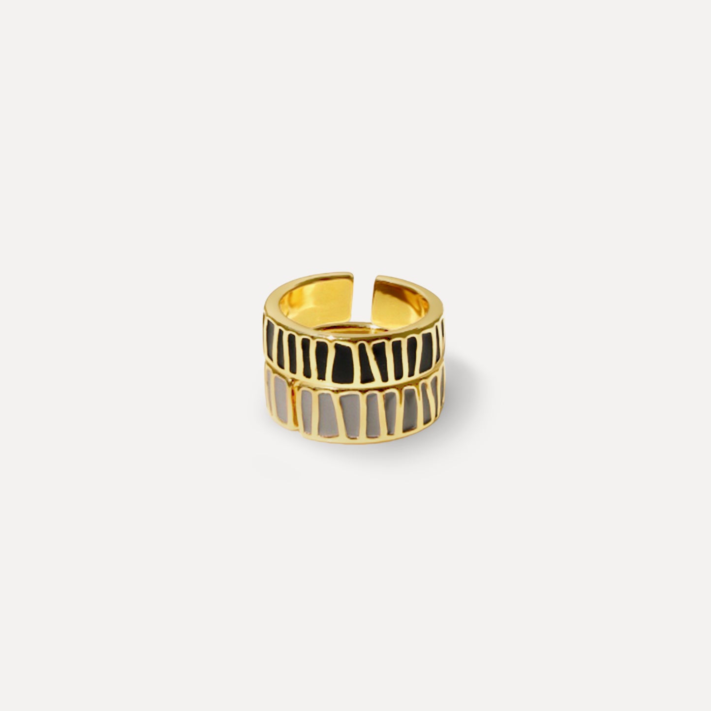 Unique Wave Enamel Ring