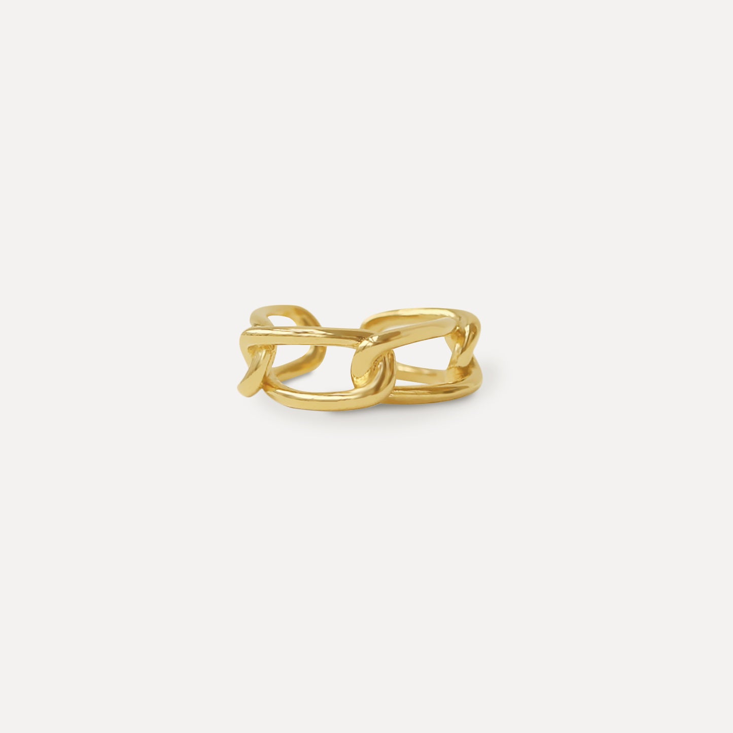 Chunky Gold Chain Open Ring