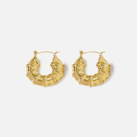 Bamboo Hoop Earrings